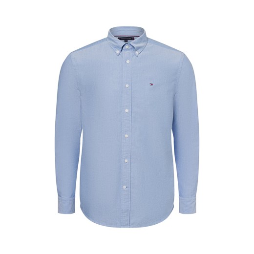 Tommy Hilfiger Koszula męska Mężczyźni Regular Fit Bawełna jasnoniebieski jednolity ze sklepu vangraaf w kategorii Koszule męskie - zdjęcie 178551523
