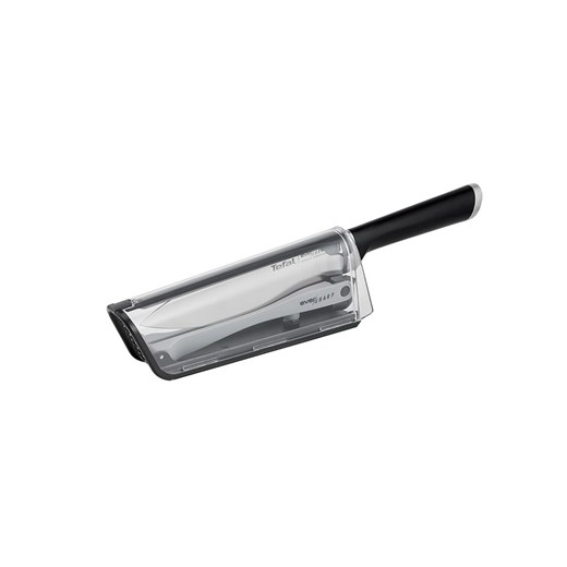 Tefal Nóż kuchenny &quot;Ever Sharp&quot; w kolorze srebrno-czarnym - dł. 16,5 cm ze sklepu Limango Polska w kategorii Noże kuchenne - zdjęcie 178552474