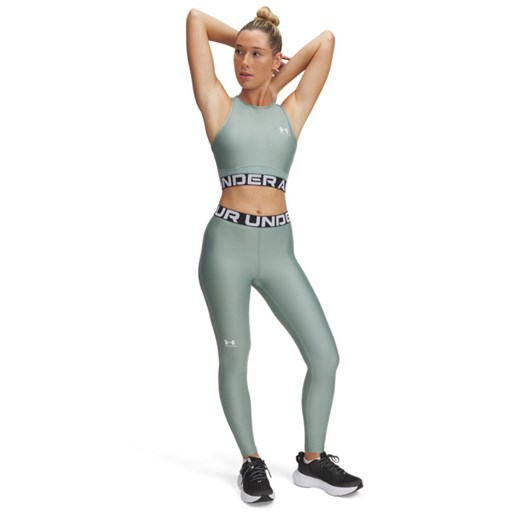 Damskie legginsy treningowe Under Armour UA HG Legging - zielone ze sklepu Sportstylestory.com w kategorii Spodnie damskie - zdjęcie 178555893