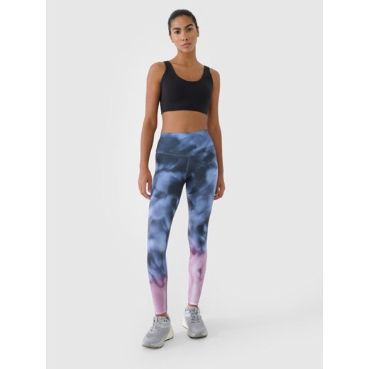 Damskie legginsy treningowe 4F 4FRSS25TFTIF408 - multikolor ze sklepu Sportstylestory.com w kategorii Spodnie damskie - zdjęcie 178556013