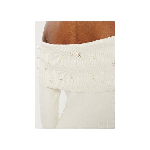 Guess Sukienka dzianinowa W5RK0G Z2YJ2 Écru Regular Fit Guess XXL MODIVO