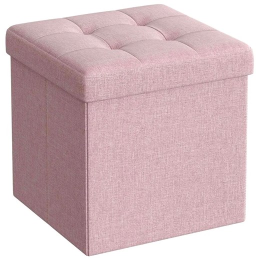 Różowa Pikowana Pufa Ze Schowkiem H9-A67 ze sklepu Edinos.pl w kategorii Pufy i siedziska - zdjęcie 178558080