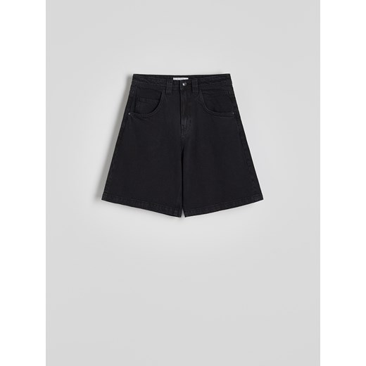 Reserved - Jeansowe bermudy - czarny ze sklepu Reserved w kategorii Szorty - zdjęcie 178560551