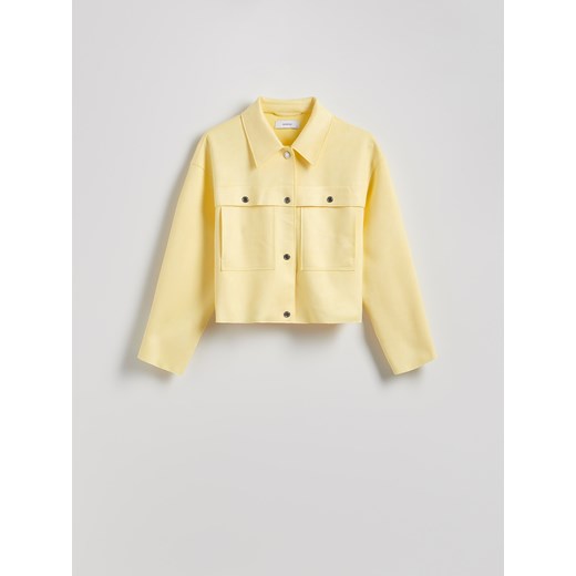 Reserved - Kurtka z kołnierzem - jasnożółty Reserved S Reserved