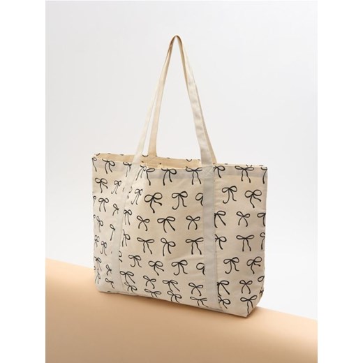 Sinsay - Torebka - kremowy ze sklepu Sinsay w kategorii Torby Shopper bag - zdjęcie 178562060