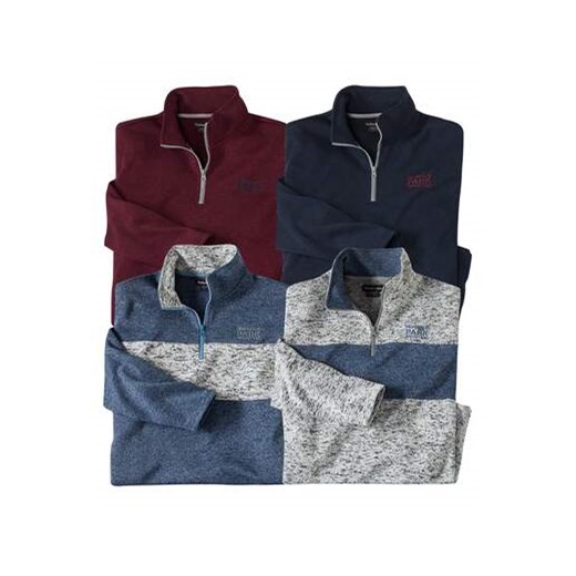 Zestaw 4 swetrów z mikropolaru Sport Mountain ze sklepu Atlas For Men w kategorii T-shirty męskie - zdjęcie 178563044