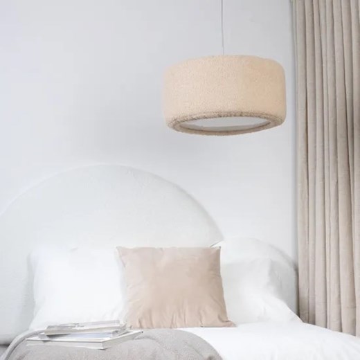 Beżowa wisząca lapma pluszowa 50 cm - M063-Mofo Lumes One Size Edinos.pl