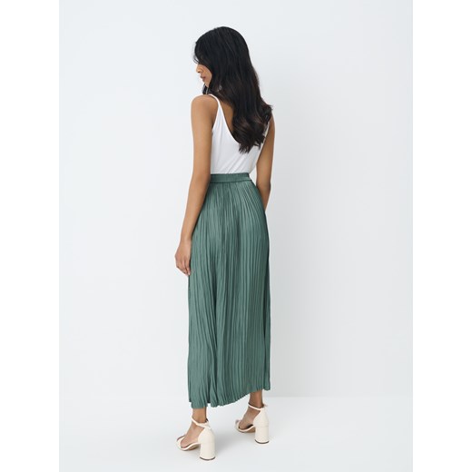 Mohito - Plisowana zielona spódnica maxi - ciemny zielony Mohito 42 Mohito