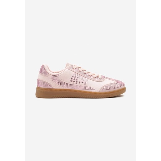 Różowe Sneakersy Tenisówki Ozdobione Cyrkoniami Amoiona Renee 39 renee.pl