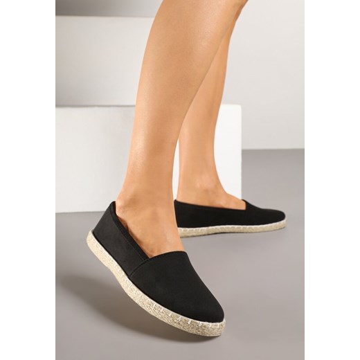 Czarne Espadryle Vices na Podeszwie Zdobionej Plecionką Sesoriela ze sklepu renee.pl w kategorii Espadryle damskie - zdjęcie 178570001