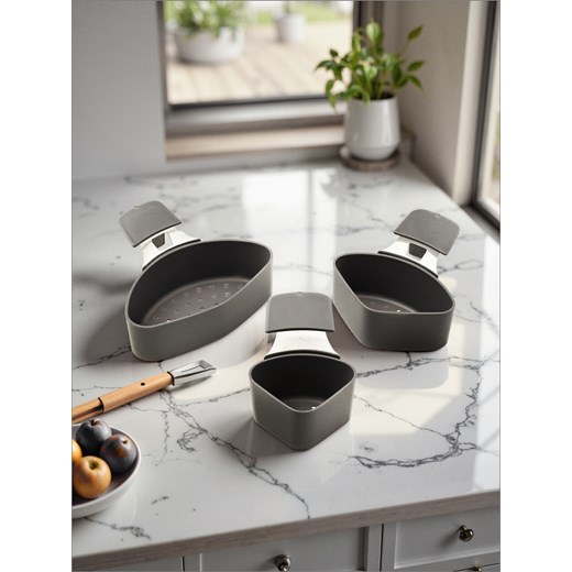 Sinsay - Zestaw koszyków do gotowania na parze - szary Sinsay One Size Sinsay