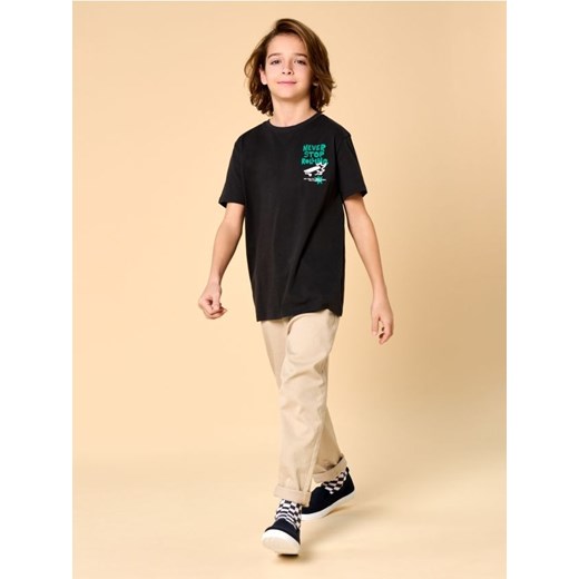 Sinsay - Koszulka z nadrukiem na plecach - szary ze sklepu Sinsay w kategorii T-shirty chłopięce - zdjęcie 178573163