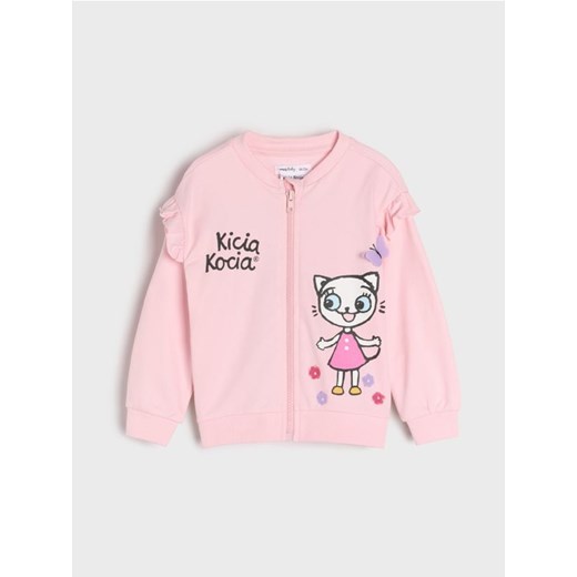 Sinsay - Bluza na zamek Kicia Kocia - różowy ze sklepu Sinsay w kategorii Bluzy dziewczęce - zdjęcie 178573180