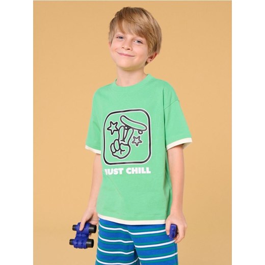 Sinsay - Koszulka - green spruce ze sklepu Sinsay w kategorii T-shirty chłopięce - zdjęcie 178573202