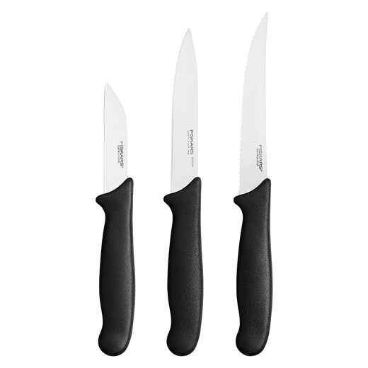 Fiskars 3-częściowy zestaw noży w kolorze czarno-srebrnym ze sklepu Limango Polska w kategorii Noże kuchenne - zdjęcie 178574634
