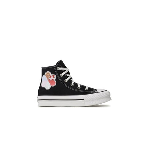 Converse Trampki Chuck Taylor All Star Eva Lift Hi A05166C Czarny ze sklepu MODIVO w kategorii Trampki dziecięce - zdjęcie 178576034