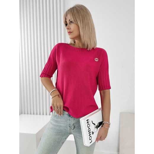 sweter gabia malinowy one size ze sklepu UBRA w kategorii Swetry damskie - zdjęcie 178576312