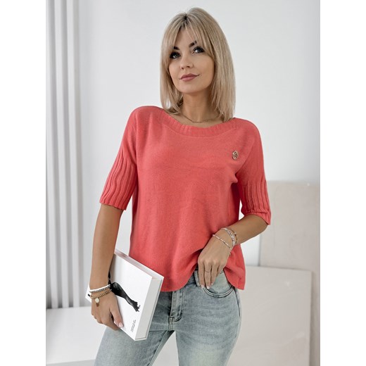 sweter gabia koralowy one size ze sklepu UBRA w kategorii Swetry damskie - zdjęcie 178576333