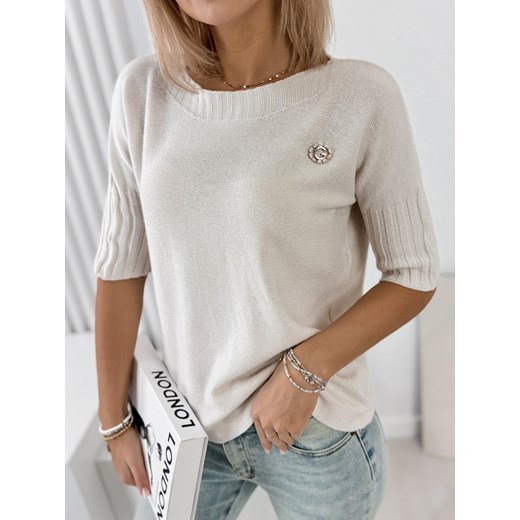 sweter gabia beżowy one size ONE SIZE UBRA