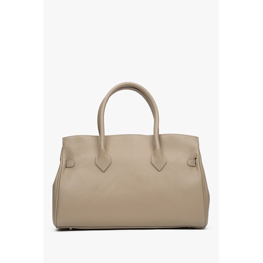 Estro: Duża beżowa torebka damska z włoskiej skóry naturalnej Premium Estro One Size Estro