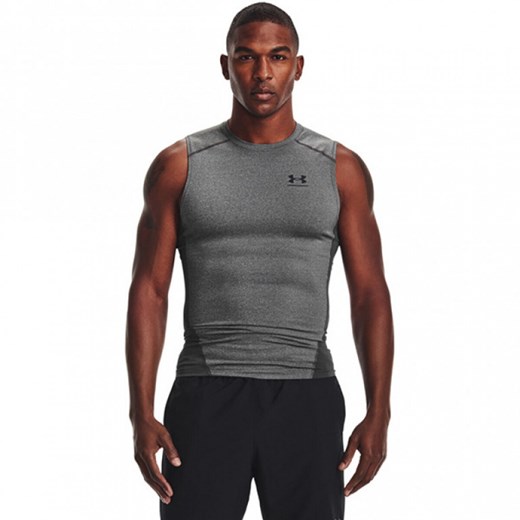 Męski top treningowy UNDER ARMOUR UA HG Armour Comp SL - szary ze sklepu Sportstylestory.com w kategorii T-shirty męskie - zdjęcie 178576811