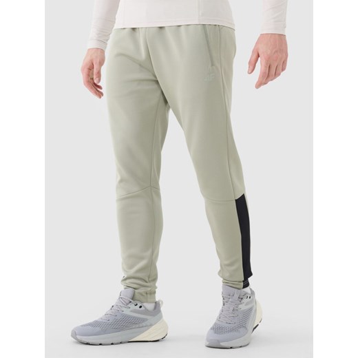 Męskie spodnie treningowe 4F 4FWSS25TFTRM0836 - khaki ze sklepu Sportstylestory.com w kategorii Spodnie męskie - zdjęcie 178577154