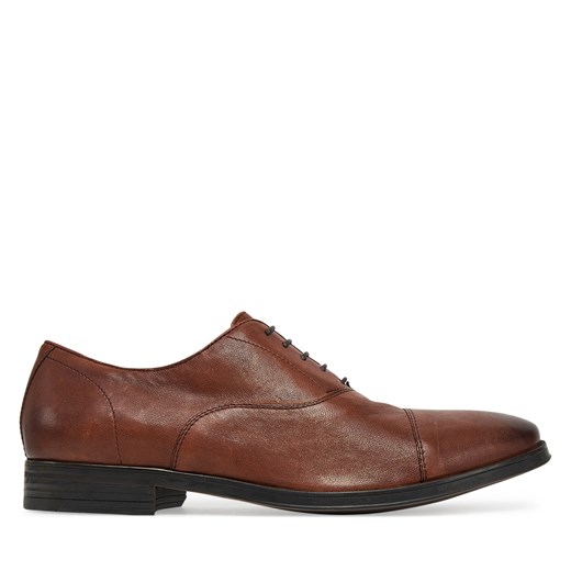 Półbuty Geox U Rezzonico U558QB 000LM C6001 Brązowy ze sklepu eobuwie.pl w kategorii Buty eleganckie męskie - zdjęcie 178579844