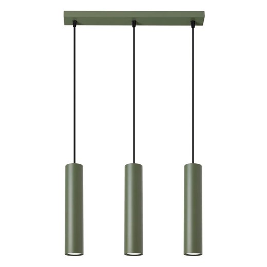 Loftowa potrójna lampa sufitowa w oliwkowym kolorze - M059 - Kejo Lumes One Size Edinos.pl