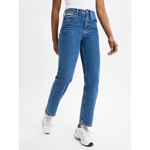 Calvin Klein Jeans Dżinsy proste Kobiety Bawełna light stone jednolity ze sklepu vangraaf w kategorii Jeansy damskie - zdjęcie 178582642