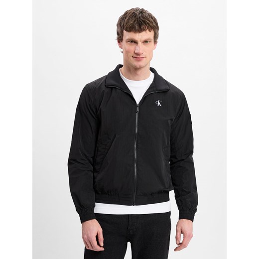 Calvin Klein Jeans Kurtka męska Mężczyźni Sztuczne włókno czarny jednolity ze sklepu vangraaf w kategorii Bluzy męskie - zdjęcie 178582644