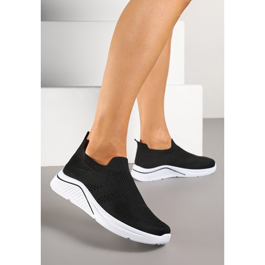 Czarne Siateczkowe Buty Sportowe Sneakersy o Wsuwanym Fasonie Niltewi ze sklepu renee.pl w kategorii Buty sportowe damskie - zdjęcie 178583244
