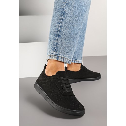Czarne Sneakersy z Ażurowymi Wycięciami Telanoria ze sklepu renee.pl w kategorii Buty sportowe damskie - zdjęcie 178583502