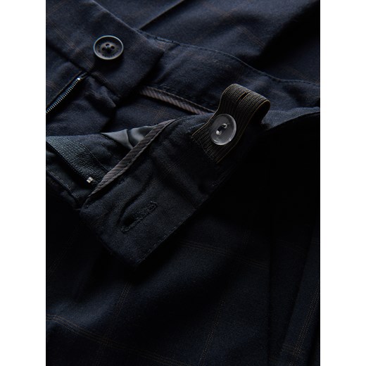 Reserved - Eleganckie spodnie z wiskozą - granatowy Reserved 158 (12 lat) Reserved