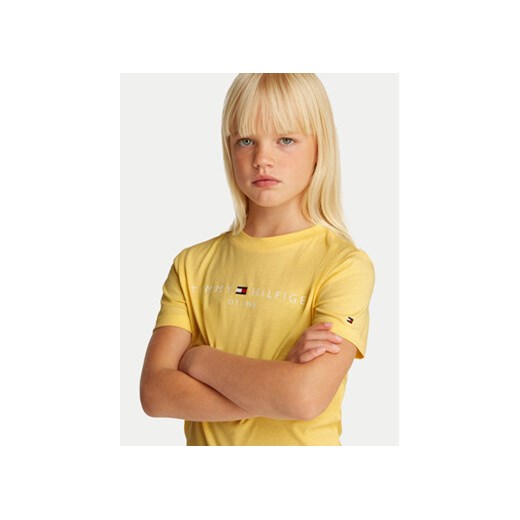 Tommy Hilfiger T-Shirt Essential KS0KS00397 S Żółty Regular Fit Tommy Hilfiger 7Y MODIVO