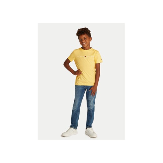 Tommy Hilfiger T-Shirt Essential KS0KS00397 S Żółty Regular Fit Tommy Hilfiger 7Y MODIVO