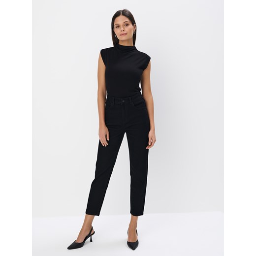 Mohito - Jeansy mom slim PETITE - czarny ze sklepu Mohito w kategorii Jeansy damskie - zdjęcie 178587712