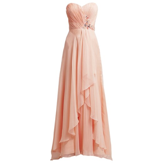 Luxuar Fashion Suknia balowa apricot zalando bezowy abstrakcyjne wzory