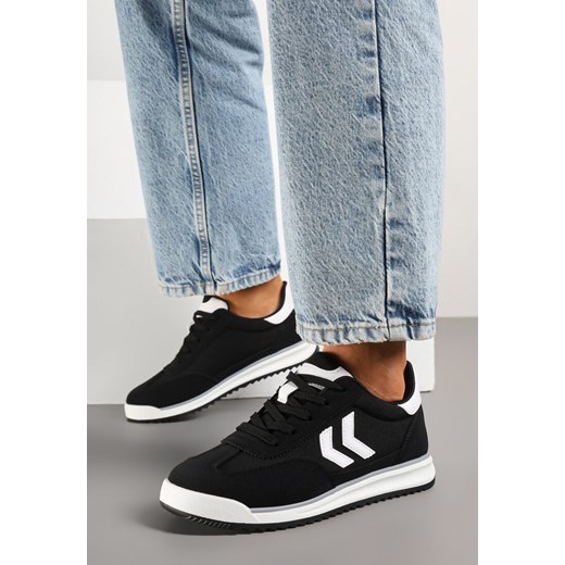 Czarne Sneakersy Ozdobione Strzałkami Kortewi ze sklepu born2be.pl w kategorii Buty sportowe damskie - zdjęcie 178591034