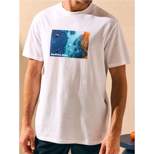 Sinsay - Koszulka z nadrukiem - biały ze sklepu Sinsay w kategorii T-shirty męskie - zdjęcie 178592814