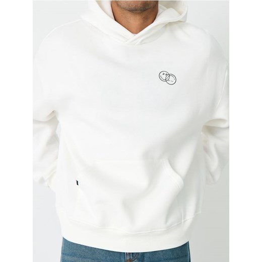 Sinsay - Bluza hoodie z nadrukiem na plecach SmileyWorld® - kremowy ze sklepu Sinsay w kategorii Bluzy męskie - zdjęcie 178592843