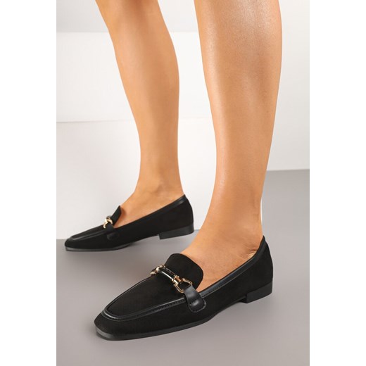 Czarne Mokasyny w Stylu Klasycznych Loafersów Effena ze sklepu renee.pl w kategorii Mokasyny damskie - zdjęcie 178593044
