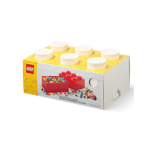 LEGO Pojemnik "Brick 6" w kolorze białym - 37,5 x 18 x 25 cm Lego onesize promocja Limango Polska
