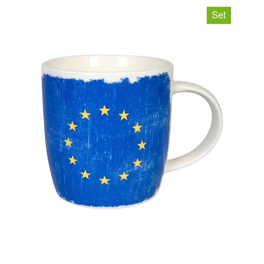 Könitz Kubki jumbo (2 szt.) &quot;Europa&quot; w kolorze niebieskim - 400 ml ze sklepu Limango Polska w kategorii Kubki - zdjęcie 178594331