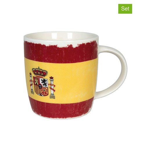 Könitz Kubki jumbo (2 szt.) &quot;Spain&quot; w kolorze czerwono-żółtym - 400 ml ze sklepu Limango Polska w kategorii Kubki - zdjęcie 178594332