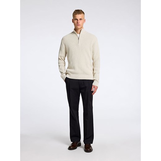 SELECTED HOMME Sweter &quot;Theo&quot; w kolorze beżowym ze sklepu Limango Polska w kategorii Swetry męskie - zdjęcie 178595572