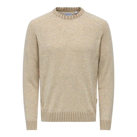 ONLY &amp; SONS Sweter w kolorze beżowym Only & Sons L wyprzedaż Limango Polska