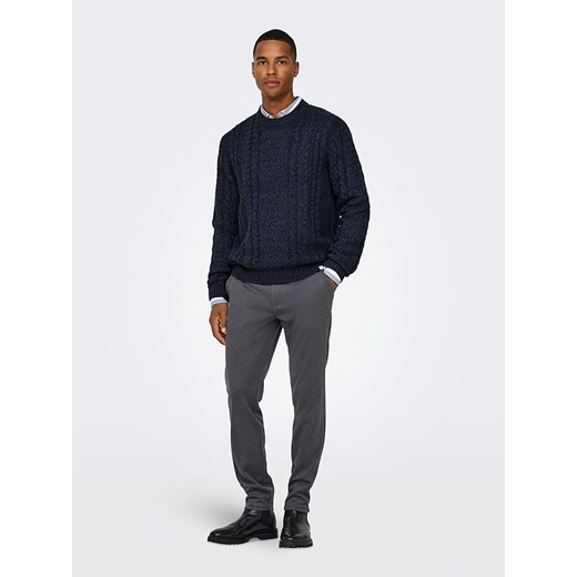 ONLY &amp; SONS Spodnie chino &quot;Mark&quot; w kolorze granatowym ze sklepu Limango Polska w kategorii Spodnie męskie - zdjęcie 178595623