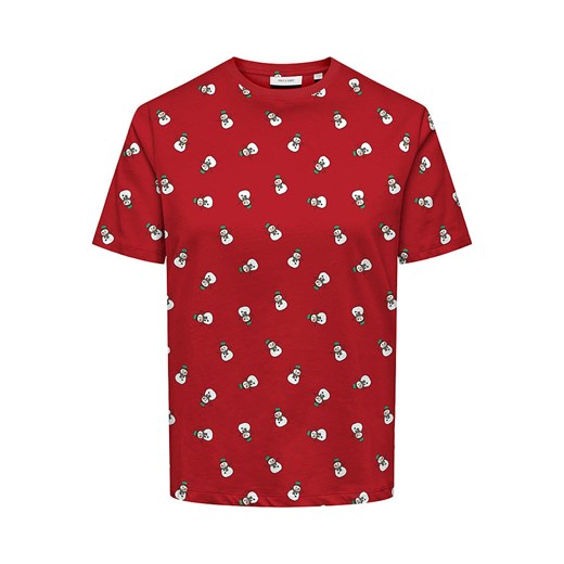 ONLY &amp; SONS Koszulka &quot;Klaus&quot; w kolorze czerwonym ze sklepu Limango Polska w kategorii T-shirty męskie - zdjęcie 178595631