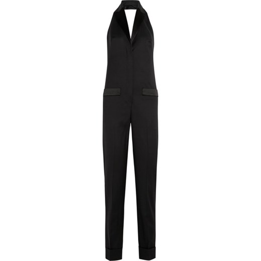 Halterneck jumpsuit in black wool-crepe net-a-porter  