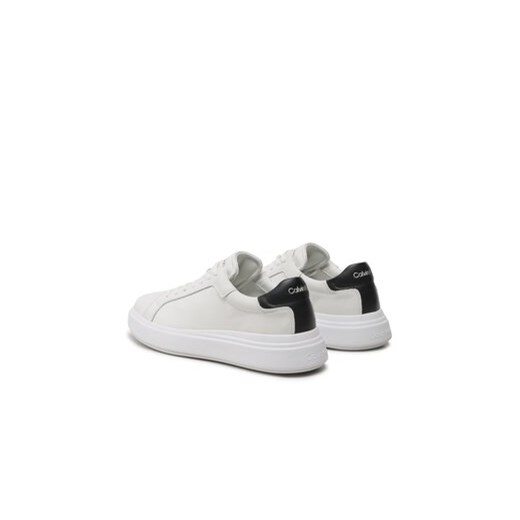 Calvin Klein Sneakersy Low Top Lace Up Lth HM0HM01016 Biały Calvin Klein 46 MODIVO